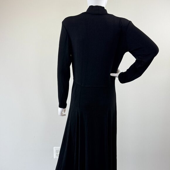 Double D Ranch Wear Black Jersey Knit Long Dress - Picture 7 of 8